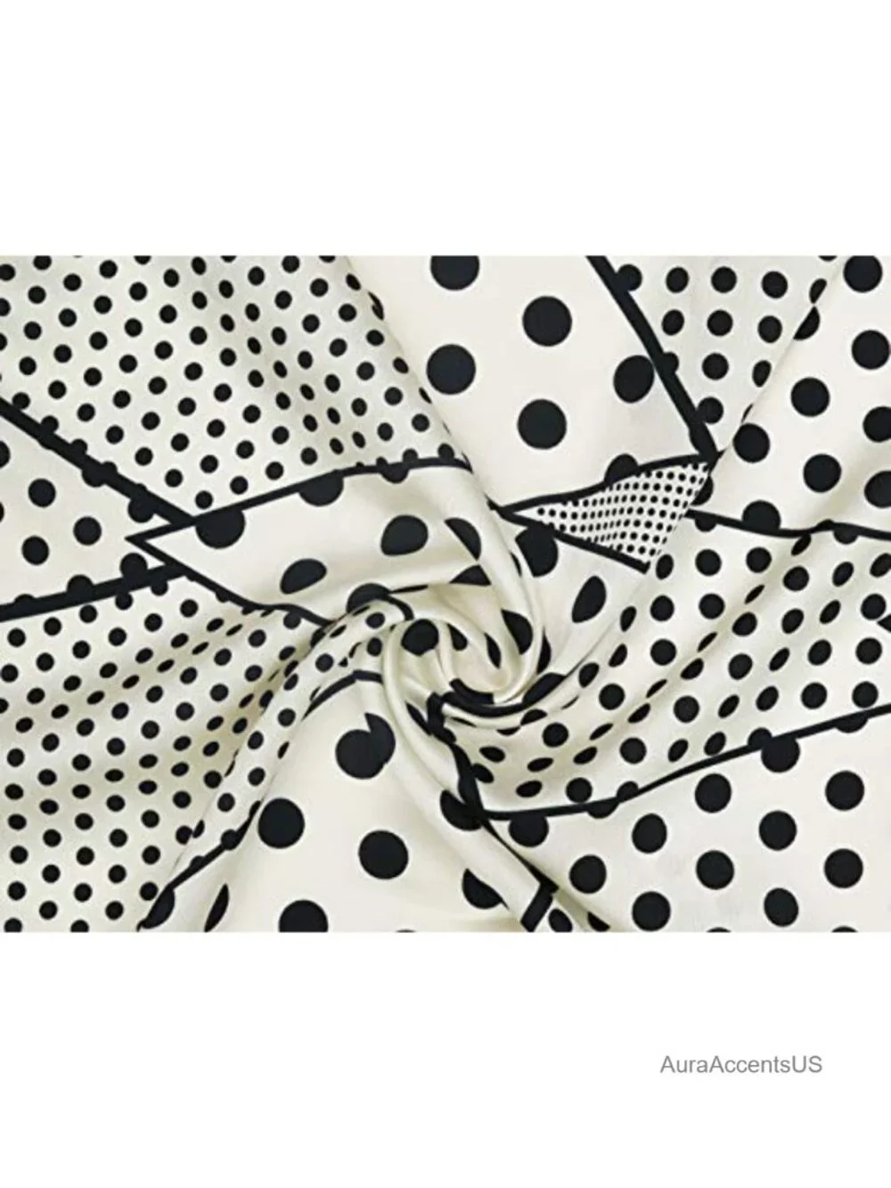 50x50cm Retro Polka Dot Square Scarf Neckerchief Lightweight Polyester